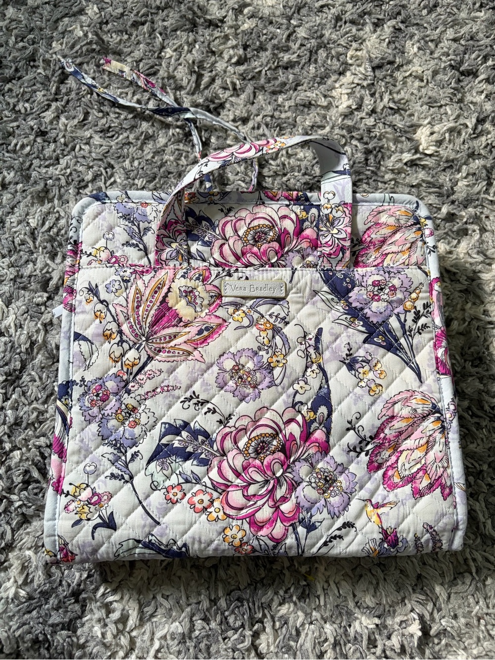 Vera Bradley Quilted Hanging Travel Organizer Hummingbird Park